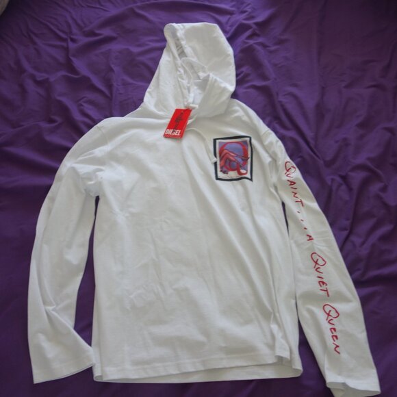 Diesel Now Quaint...A Quiet Queen Size S Long Sleeve Hoody T-Shirt *New w/ Tags* - Picture 1 of 16
